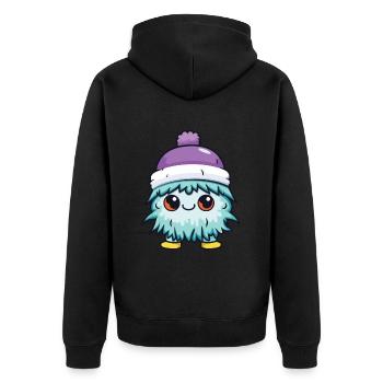 Cold Winter Bacilli Comic - Unisex Premium Organic Zip Hoodie - black - Back - Nico (187cm)