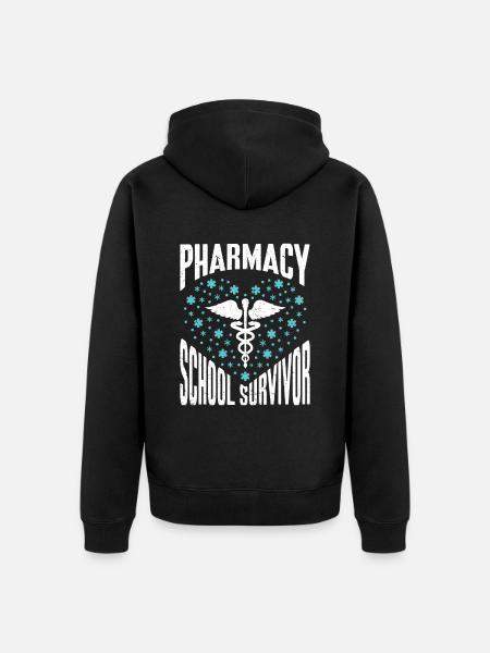 Apothecary Gift Pharmacy - Unisex Premium Organic Zip Hoodie - black
