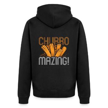 Churro Mazing Dessert Churros Maker Pâte frite - Veste à capuche bio Premium Unisexe - noir - Dos - Nico (187cm)