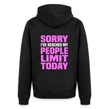 Misanthrope Antisocial Introverti - Veste à capuche bio Premium Unisexe - noir - Dos - Nico (187cm)