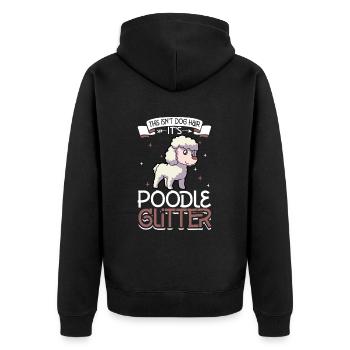 Caniche Paillettes - Veste à capuche bio Premium Unisexe - noir - Dos - Nico (187cm)