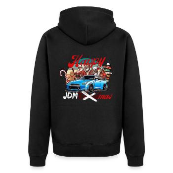 Jdm christmas edition / Tuning Mechanic Costume - Unisex Premium Organic Zip Hoodie - black - Back - Nico (187cm)