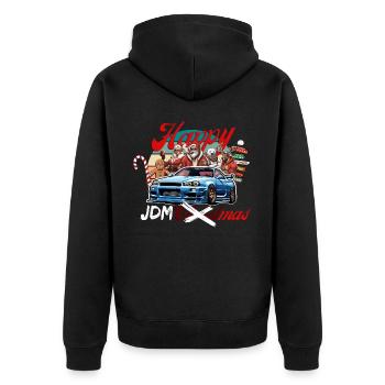 Jdm christmas edition / Tuning Mechanic Costume - Unisex Premium Organic Zip Hoodie - black - Back - Nico (187cm)