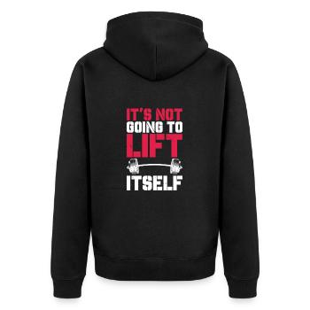 Bodybuilder Body Building Fitness Gym cadeau - Veste à capuche bio Premium Unisexe - noir - Dos - Nico (187cm)