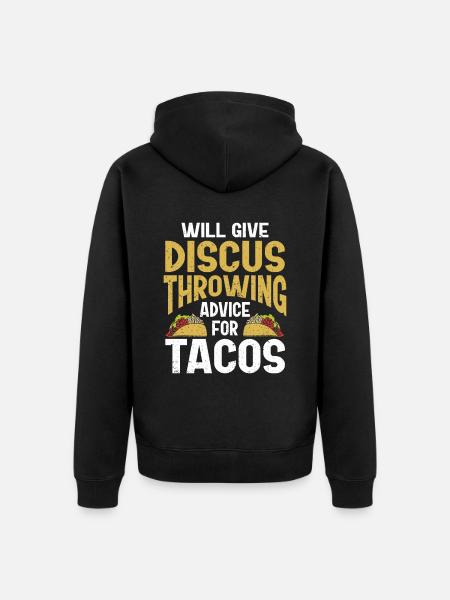 Discus thrower Athletics Disc throw - Unisex Premium Organic Zip Hoodie - black