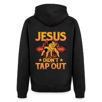 Jésus n’a pas tapé sur le Jiu-Jitsu brésilien - Veste à capuche bio Premium Unisexe - noir - Dos - Nico (187cm)