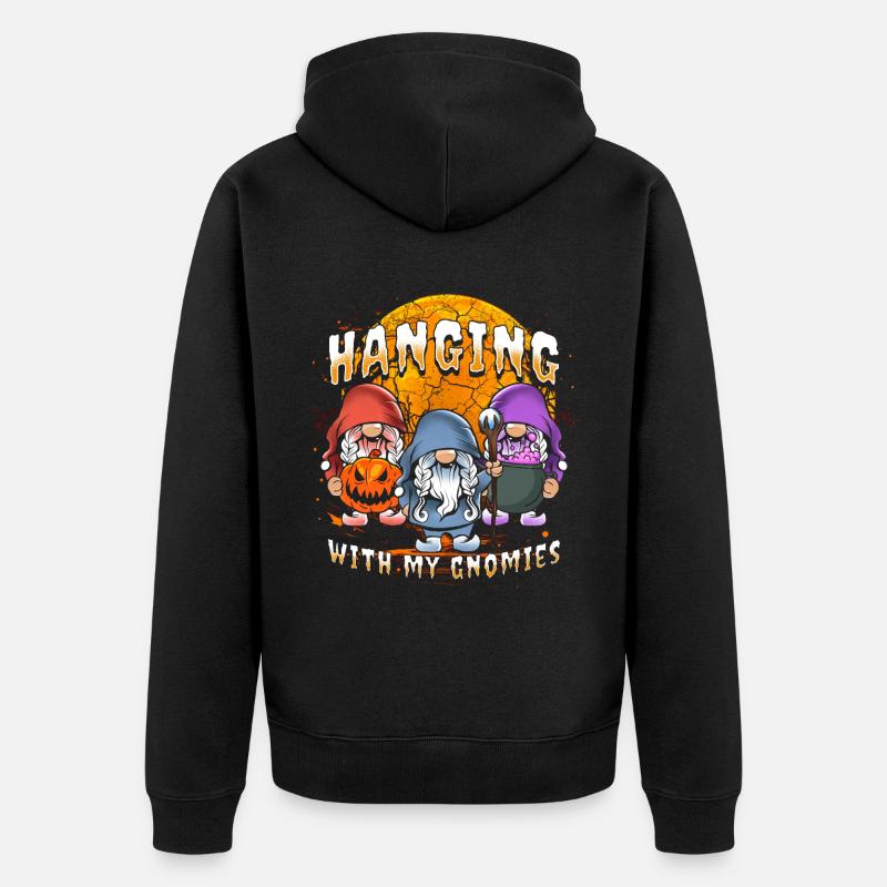 Traîner avec mes gnomies - Veste à capuche bio Premium Unisexe - noir