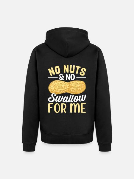 Peanut Allergy Nut Allergy Allergy - Unisex Premium Organic Zip Hoodie - black