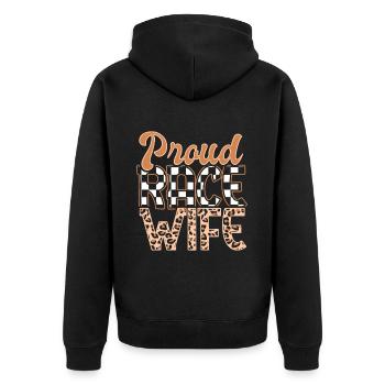 Race Woman Racing Quotes Car Racer Driver - Unisex Premium Organic Zip Hoodie - black - Back - Nico (187cm)