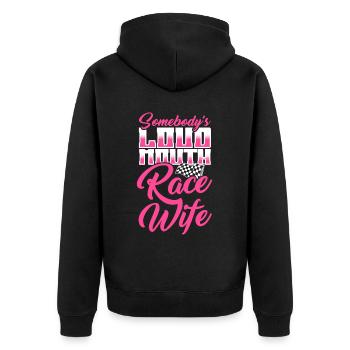 Race Woman Racing Quotes Car Racer Driver - Unisex Premium Organic Zip Hoodie - black - Back - Nico (187cm)