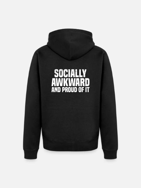 Misanthrope Antisocial Introvert - Unisex Premium Organic Zip Hoodie - black