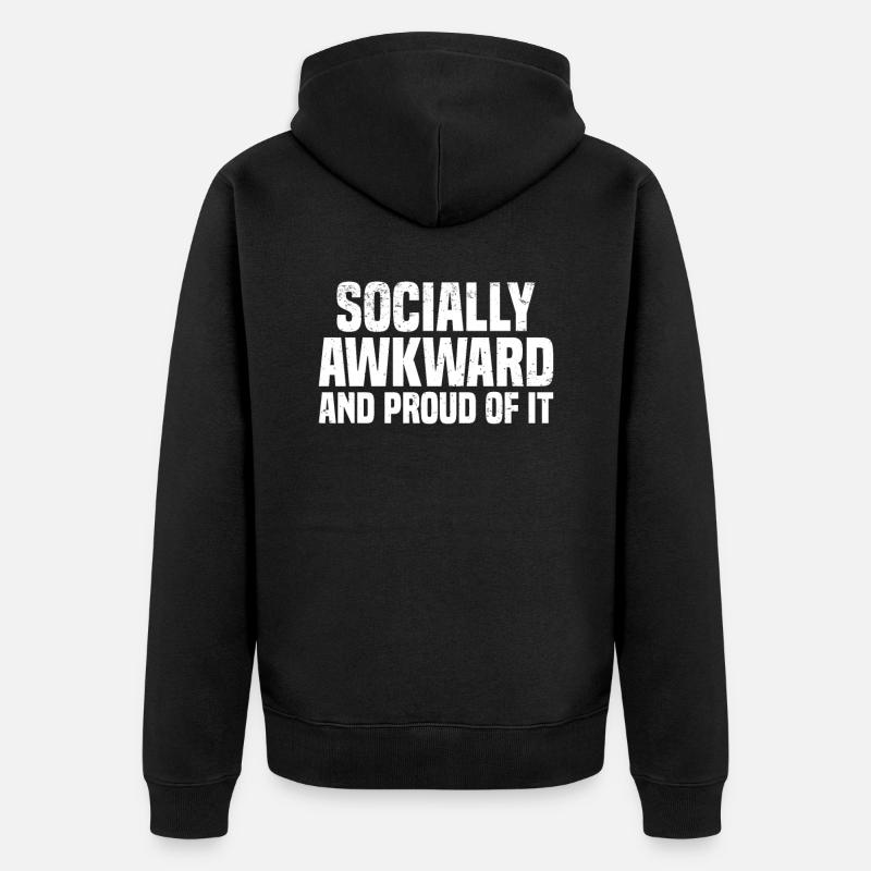 Misanthrope Antisocial Introverti - Veste à capuche bio Premium Unisexe - noir