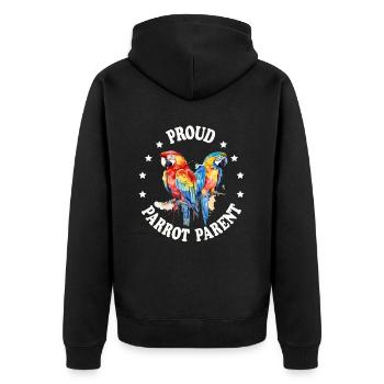 Perruche Perruche Oiseau Perruche Propriétaire - Veste à capuche bio Premium Unisexe - noir - Dos - Nico (187cm)