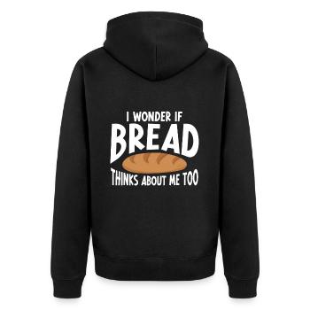 Bread Baking Bakery Baker - Unisex Premium Organic Zip Hoodie - black - Back - Nico (187cm)