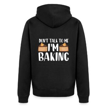 Chef Pâtissier Pâtisserie Boulanger Pâtisserie Pâtisserie - Veste à capuche bio Premium Unisexe - noir - Dos - Nico (187cm)