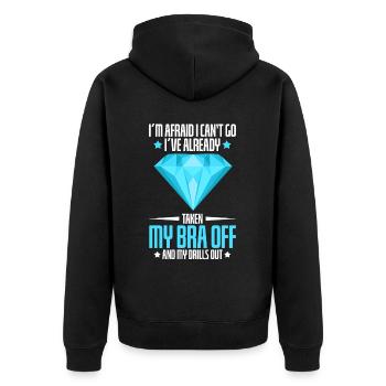 Embroidery Craft Hobby Diamond Painter Diamond - Unisex Premium Organic Zip Hoodie - black - Back - Nico (187cm)