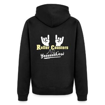 Roller Coaster Amusement Park Roller Coaster Lovers - Unisex Premium Organic Zip Hoodie - black - Back - Nico (187cm)