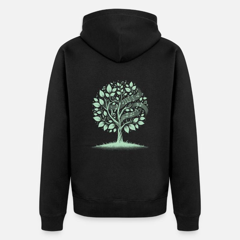 Musique d’arbre - Veste à capuche bio Premium Unisexe - noir