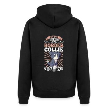Jésus et mon Border Collie - Veste à capuche bio Premium Unisexe - noir - Dos - Nico (187cm)