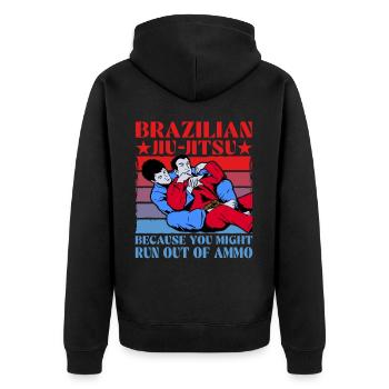 Jiu-Jitsu brésilien parce que vous pourriez manquer de - Veste à capuche bio Premium Unisexe - noir - Dos - Nico (187cm)