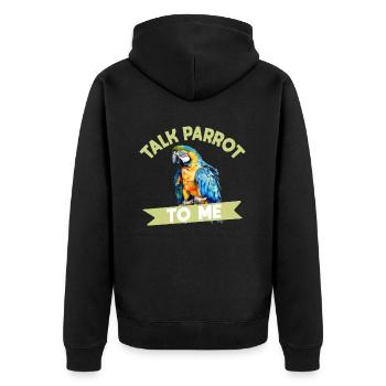 Perruche Perruche Oiseau Perruche Propriétaire - Veste à capuche bio Premium Unisexe - noir - Dos - Nico (187cm)