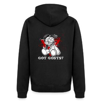 Magische Dunkle Kunst Okkulte Hexen Designs - Unisex Premium Bio Zip Hoodie - Schwarz - Hinten - Nico (187cm)