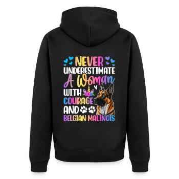 Chien - Veste à capuche bio Premium Unisexe - noir - Dos - Nico (187cm)