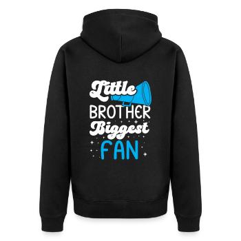 Cheerleader Cheerleading Cheer Bruder - Unisex Premium Bio Zip Hoodie - Schwarz - Hinten - Nico (187cm)