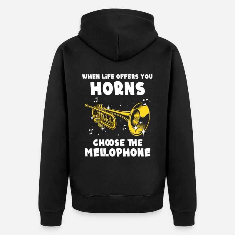 Musicien mellophone - Veste à capuche bio Premium Unisexe - noir