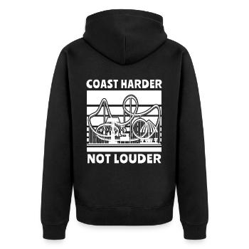 Roller coaster - Unisex Premium Organic Zip Hoodie - black - Back - Nico (187cm)