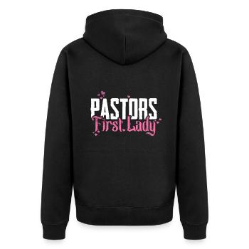 L’épouse du pasteur Jesus Christian Church appréciation - Veste à capuche bio Premium Unisexe - noir - Dos - Nico (187cm)