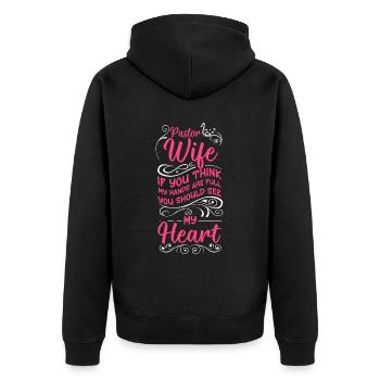 Pasteur Femme Jésus Appréciation de l’Église Chrétienne - Veste à capuche bio Premium Unisexe - noir - Dos - Nico (187cm)