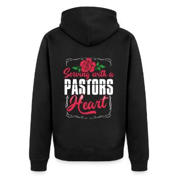Pasteur Femme Jésus Appréciation de l’Église Chrétienne - Veste à capuche bio Premium Unisexe - noir - Dos - Nico (187cm)