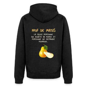 Mathematiker Mathematik Mathe Examen Lehramt - Unisex Premium Bio Zip Hoodie - Schwarz - Hinten - Nico (187cm)