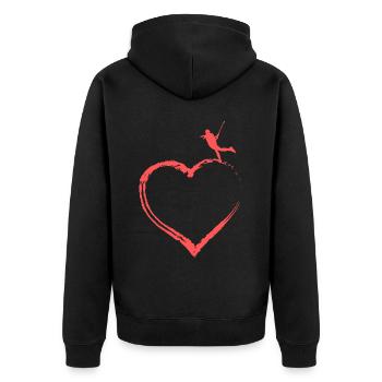 Cœur de hockey sur gazon - Veste à capuche bio Premium Unisexe - noir - Dos - Nico (187cm)