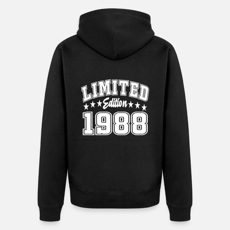 Édition limitée 1988 - Veste à capuche bio Premium Unisexe - noir