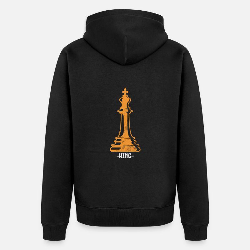 Échecs - Veste à capuche bio Premium Unisexe - noir