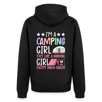 Femme Camper Camping-car Camping - Veste à capuche bio Premium Unisexe - noir - Dos - Nico (187cm)