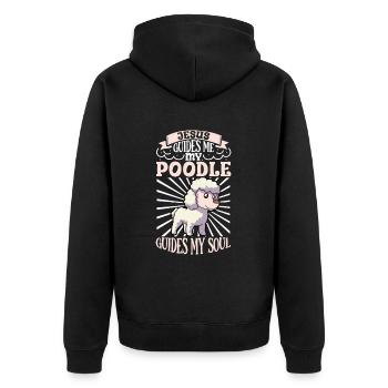 Jésus et mon caniche - Veste à capuche bio Premium Unisexe - noir - Dos - Nico (187cm)