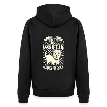 Jésus et mon West Highland Terrier - Veste à capuche bio Premium Unisexe - noir - Dos - Nico (187cm)