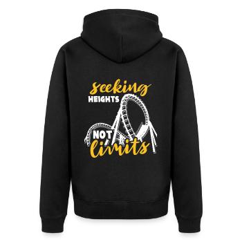 Roller Coaster Amusement Park Roller Coaster Lovers - Unisex Premium Organic Zip Hoodie - black - Back - Nico (187cm)