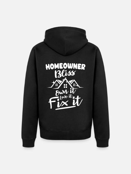 Homeowner New Home - Unisex Premium Organic Zip Hoodie - black