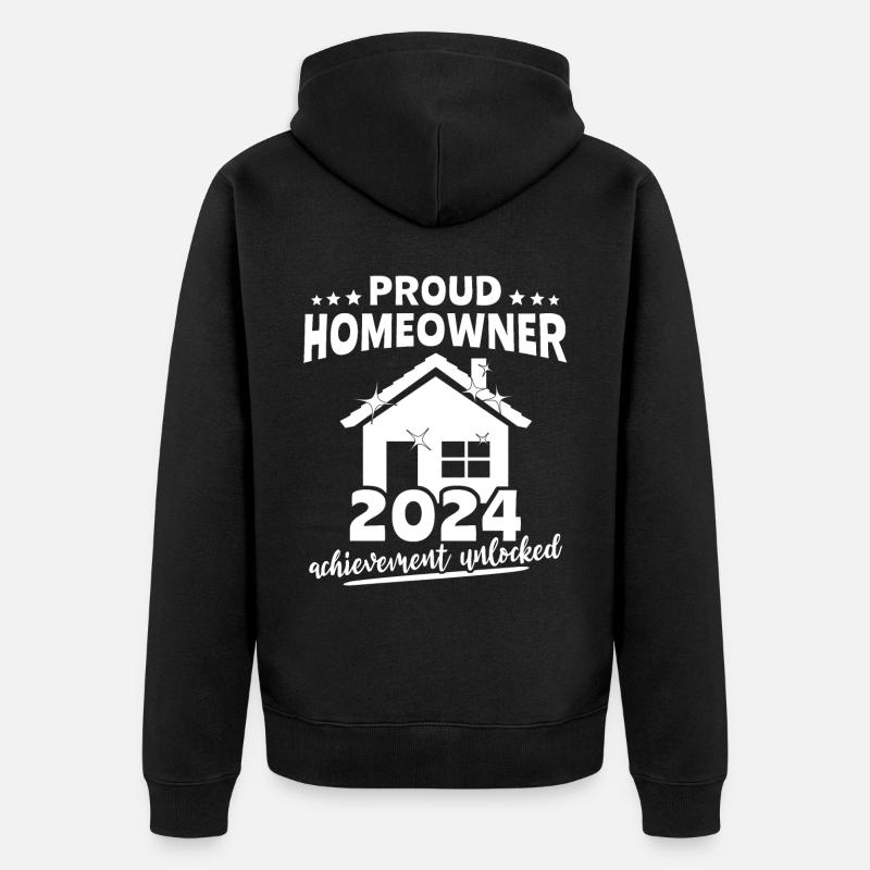 Propriétaire d’une maison neuve - Veste à capuche bio Premium Unisexe - noir