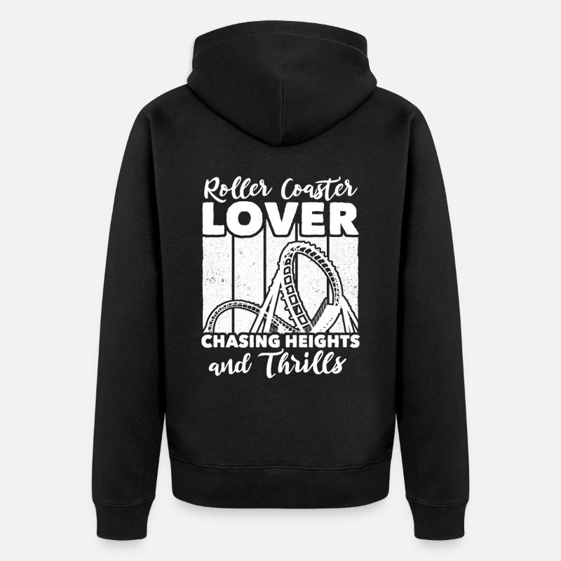 Roller Coaster - Unisex Premium Bio Zip Hoodie - Schwarz