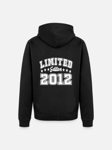 Limited Edition 2012 - Unisex Premium Bio Zip Hoodie - Schwarz