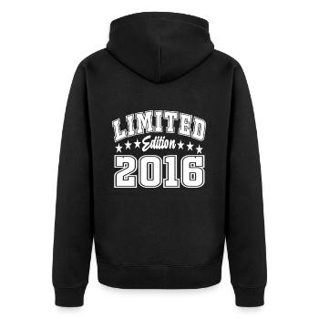 Édition limitée 2016 - Veste à capuche bio Premium Unisexe - noir - Dos - Nico (187cm)