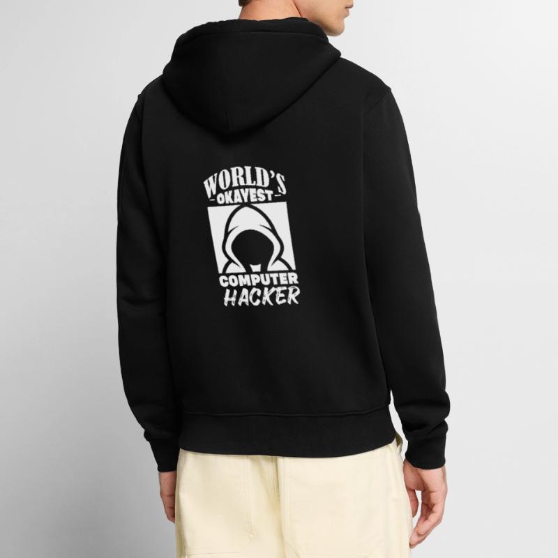 Hacker Coder Computer Hacking Gift Unisex Premium Organic Zip Hoodie