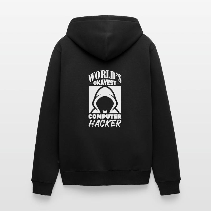 Hacker Coder Computer Hacking Gift Unisex Premium Organic Zip Hoodie