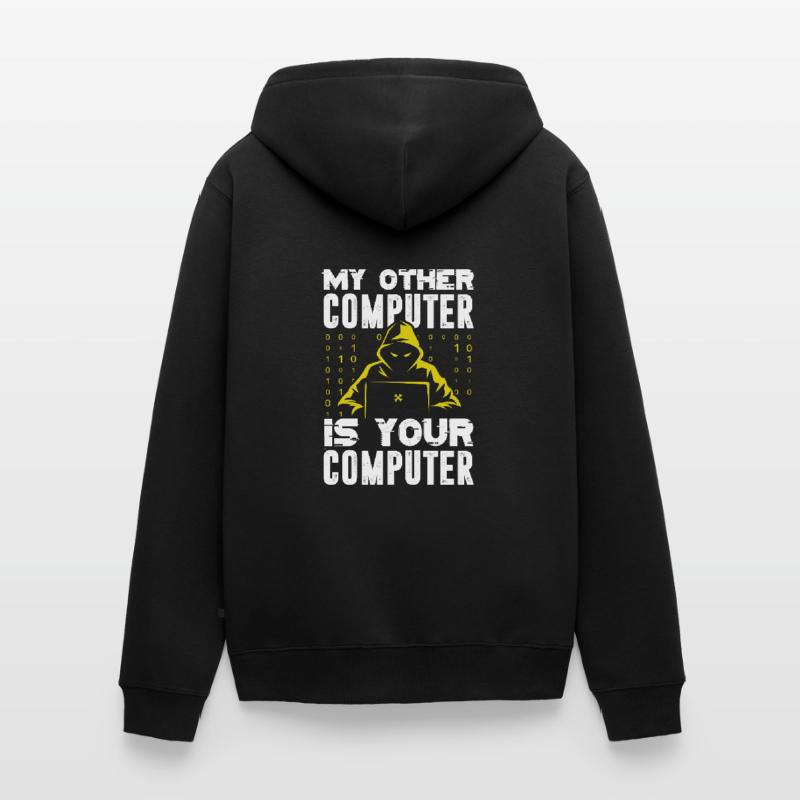 Hacker Coder Computer Hacking Gift Unisex Premium Organic Zip Hoodie