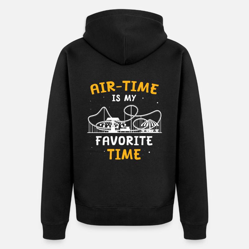 Achterbahn Roller Coaster - Unisex Premium Bio Zip Hoodie - Schwarz